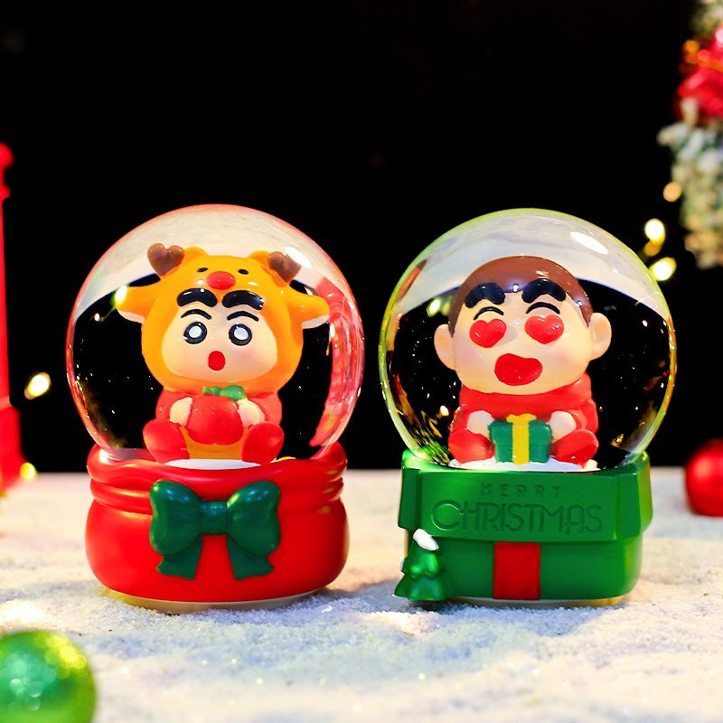 Christmas snow globe blind box with star motif