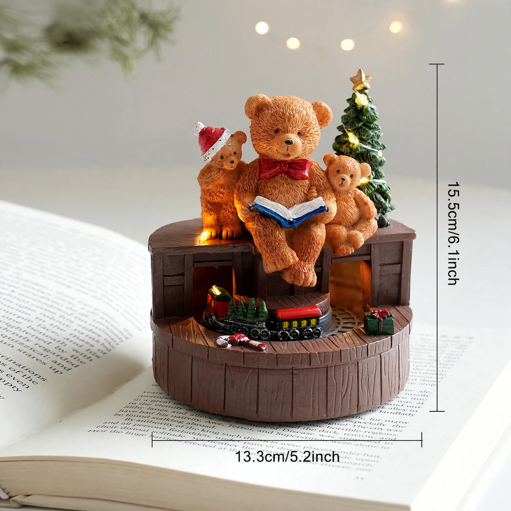 Decorative Christmas music box with lighting
