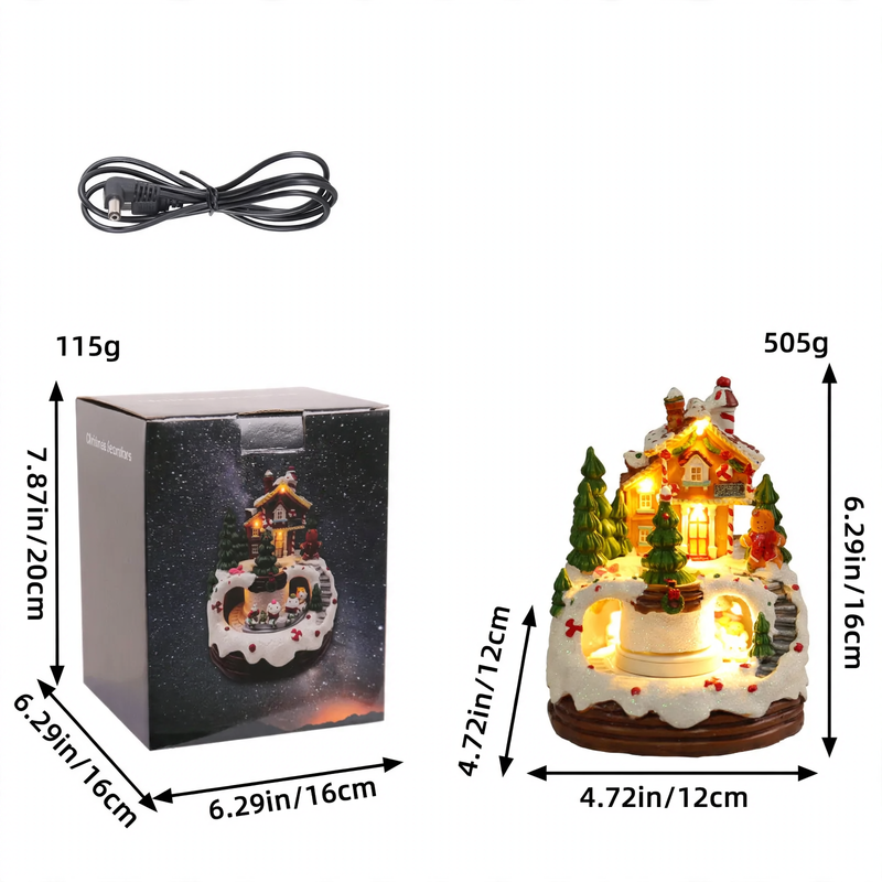 Illuminated music house with night light function
