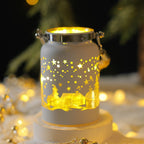 Illuminated glass decoration for Christmas