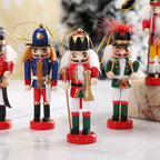 Wood Nutcracker Figures, Set of 6, Christmas Decoration