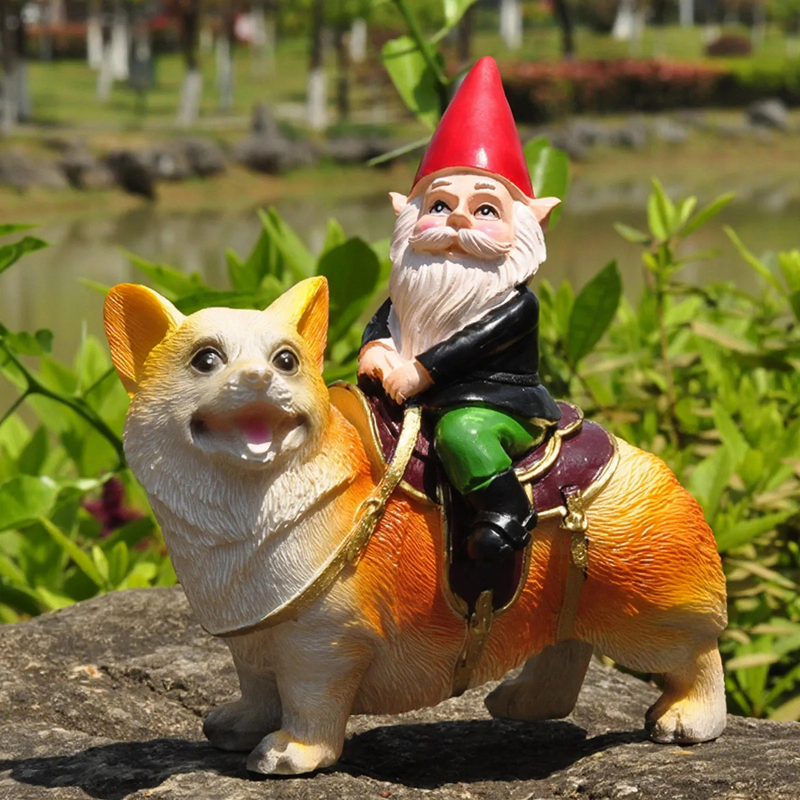 Decorative gnome figure made of resin