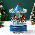 Decorative carousel music box made of solid wood