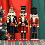 Decorative nutcracker figure made of wood for festive occasions