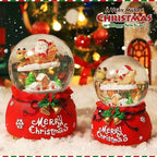 Christmas snow globe with music and light