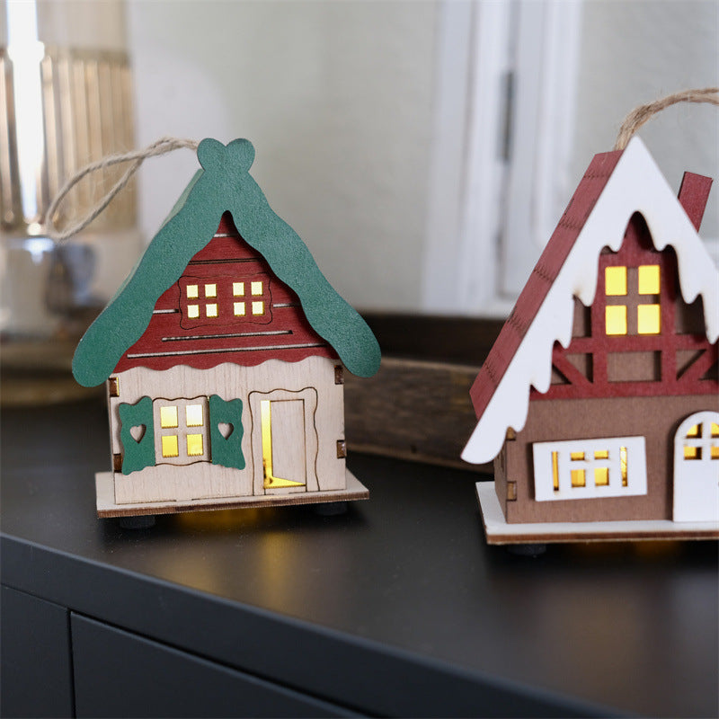 Illuminated Retro Christmas House