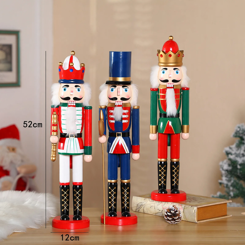 Large nutcracker figure made of wood, 52 cm