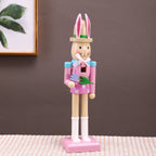 Easter Nutcracker Figure, Rabbit, Wood