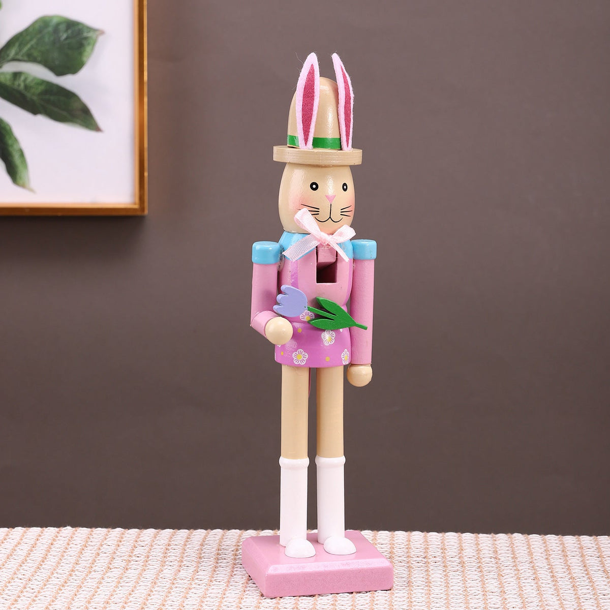 Easter Nutcracker Figure, Rabbit, Wood