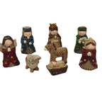 Nativity scene set made of natural resin