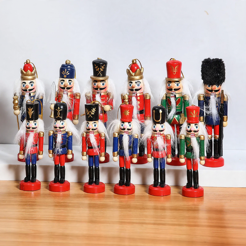 Decorative wooden nutcracker soldiers