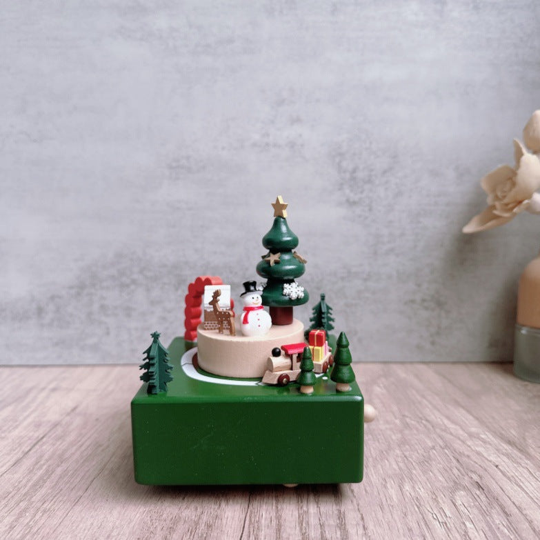 Handcrafted music box made of beech wood