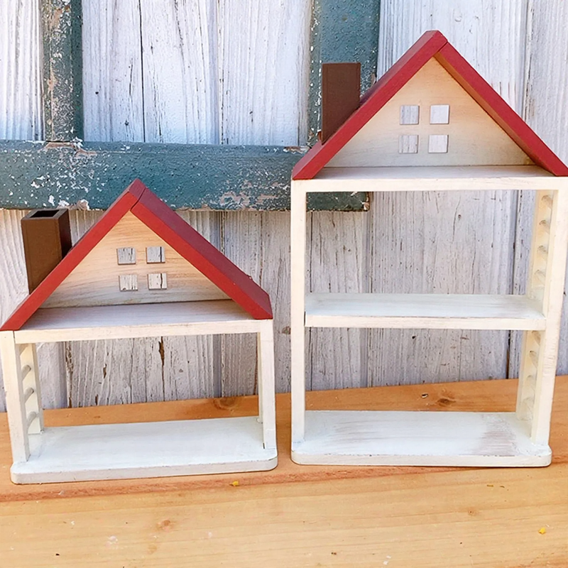 Decorative wooden Christmas house