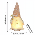 Glittering gnome figure with LED lighting
