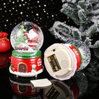 Christmas snow globe with music and light