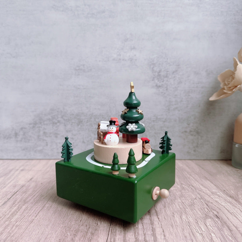 Handcrafted music box made of beech wood