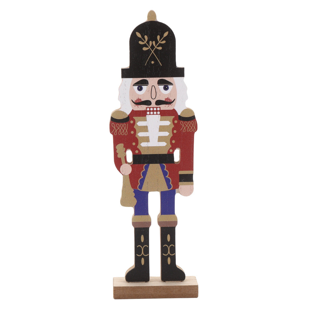 Decorative nutcracker figure made of beech wood