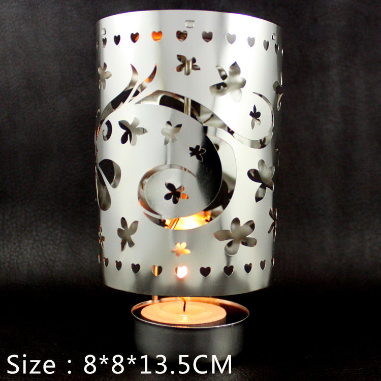 Rotating tealight holder made of brass, Christmas design