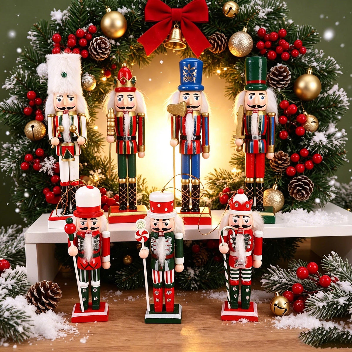 Classic wooden nutcracker soldier, Christmas decoration