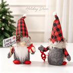 Gnome figure with red-black checkered hat