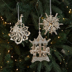 Decorative Christmas ornaments made of plastic
