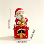 Santa Claus figure with instrument, resin decoration