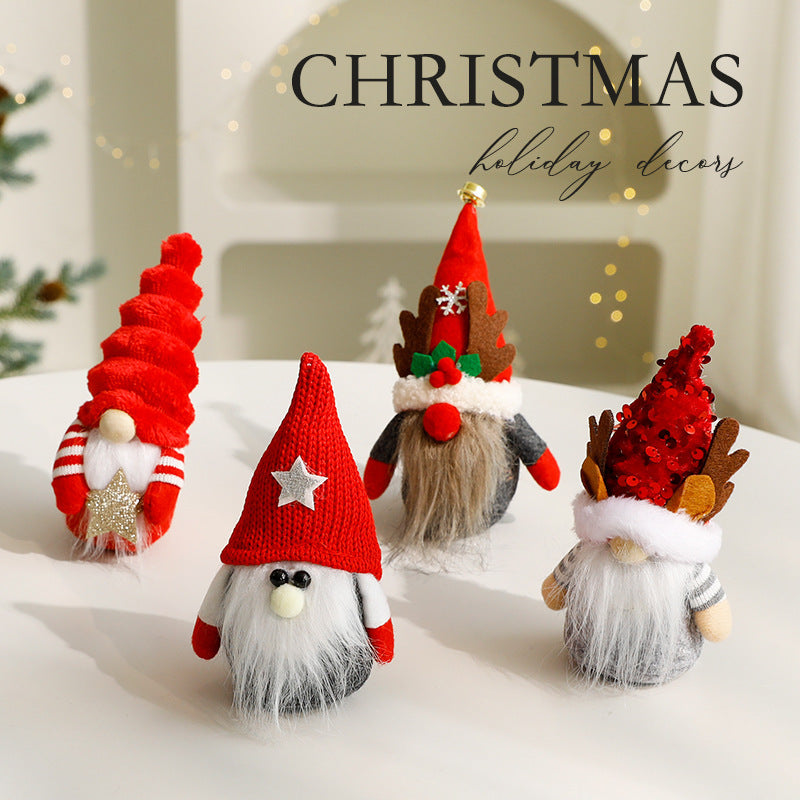 Decorative gnome figure with reindeer antlers