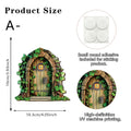 Decorative miniature fairy door made of wood for plants and gardens