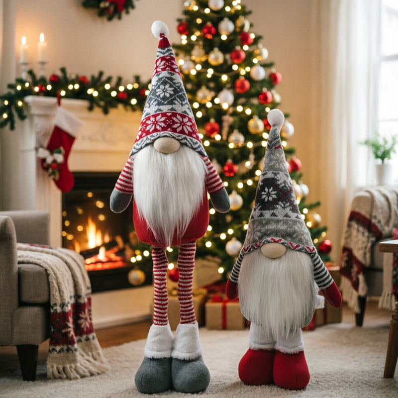 Telescopic gnome figure, height adjustable