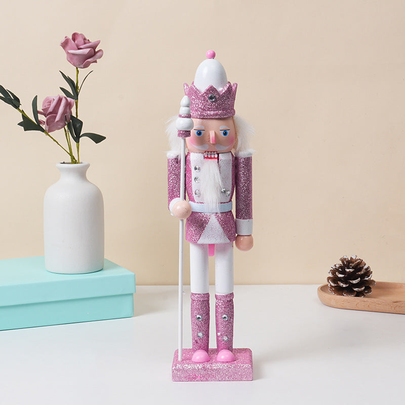 Nutcracker soldier made of wood, festive decoration