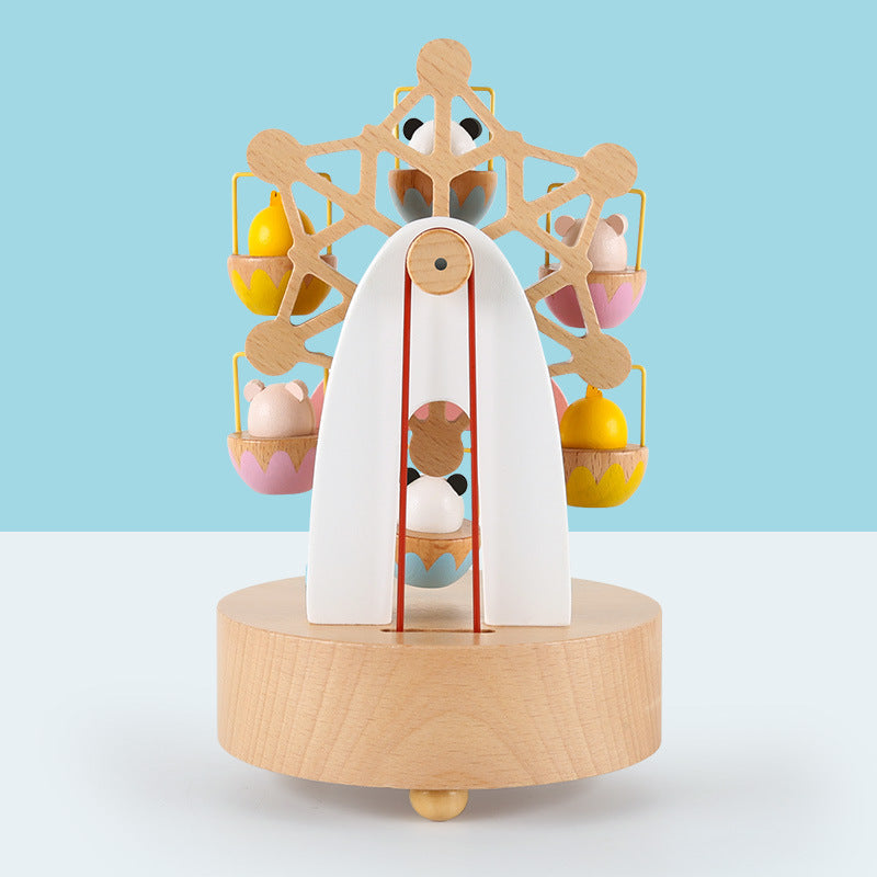 Decorative music box made of wood, hand-painted