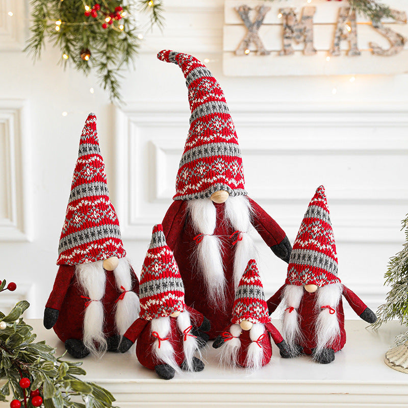 Christmas gnome, fabric hanging figure