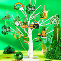 St. Patrick's Day Gnome Wooden Pendant with Clover