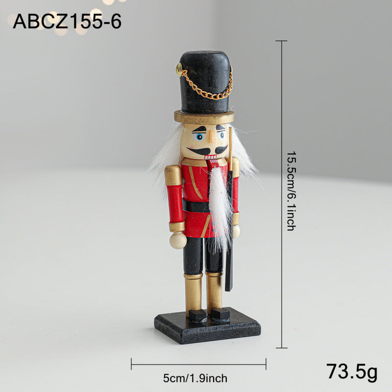Wooden Nutcracker Figure for Christmas Table Decoration