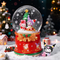 Crystal ball music box with lighting and snow effect