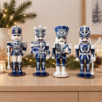 4-piece set nutcracker soldiers, gingerbread design, 2D print