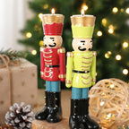 Decorative nutcracker candle holder made of resin