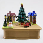 Decorative wooden Christmas music box