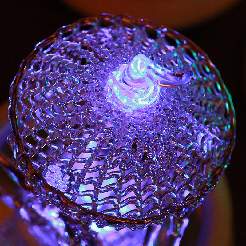 Crystal music box with carousel design