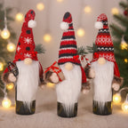 Decorative gnome figurine with Christmas accessories