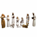 Decorative nativity figure made of resin
