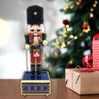 Nutcracker music box, soldier king, 30.5 cm