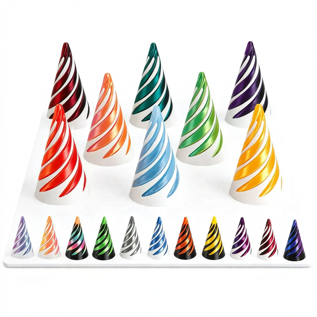 3D-printed spiral pyramid toy