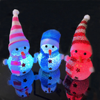 Illuminated LED Snowman made of plastic