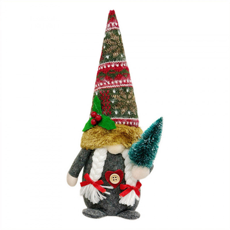 Decorative gnome figure with knitted hat