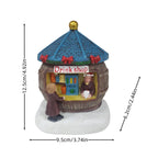 Decorative LED Christmas house made of resin
