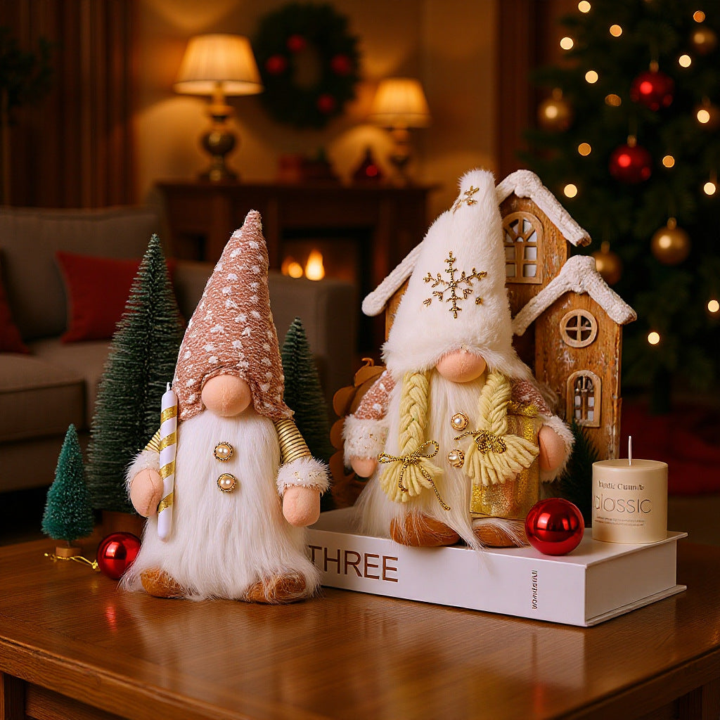 Glittering, shining Christmas gnome