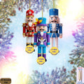 Wood Nutcracker Ornaments, Set of 10