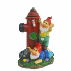 Gnome figure with red hat and hydrant motif
