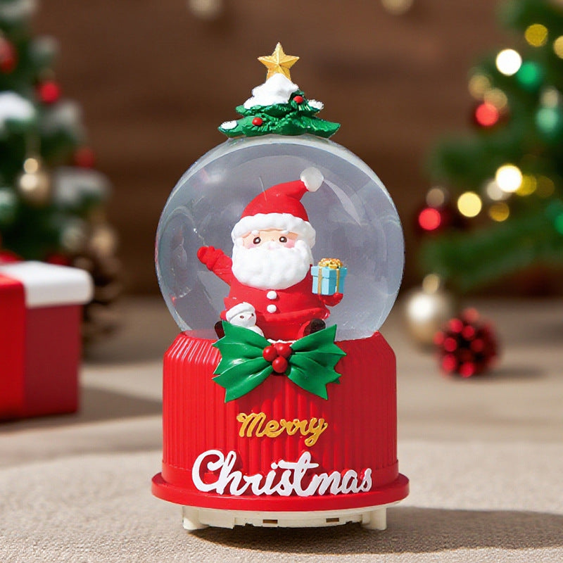 Large bright Christmas snow globe for the table